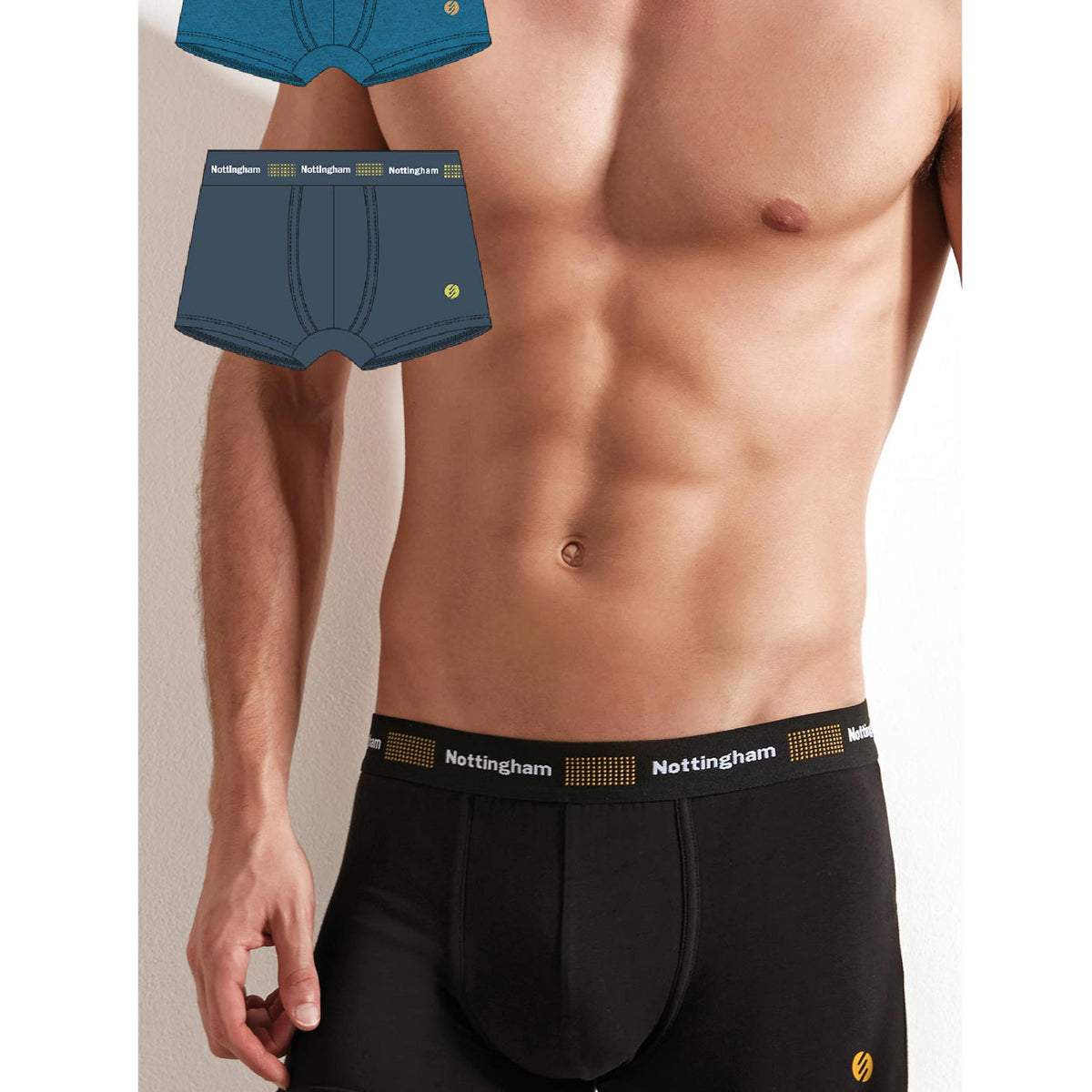 3 Boxer Uomo in Cotone elasticizzato con Logo – NOTTINGHAM
