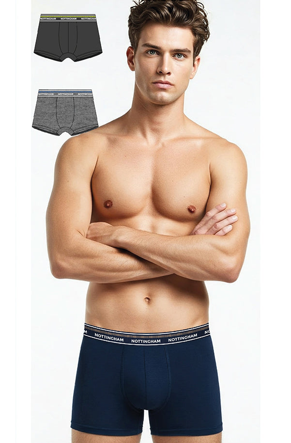 3 Boxer Uomo in Cotone elasticizzato con logo – NOTTINGHAM